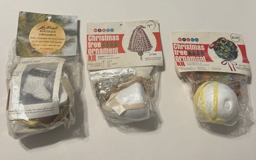 Vtg ornament kits - of,
